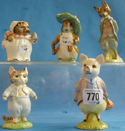 Appraisal: Beswick Beatrix Potter figures Benjamin Bunny Mrs Tiggy Winkle BP