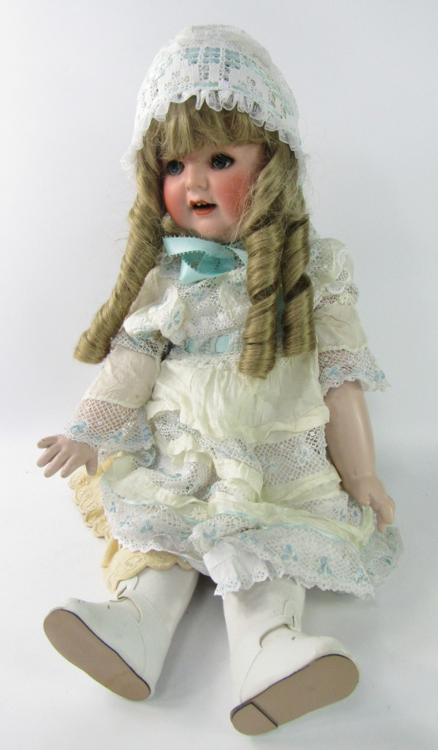 Appraisal: A German bisque head doll Porzellanfabrik-Burggrub Special-