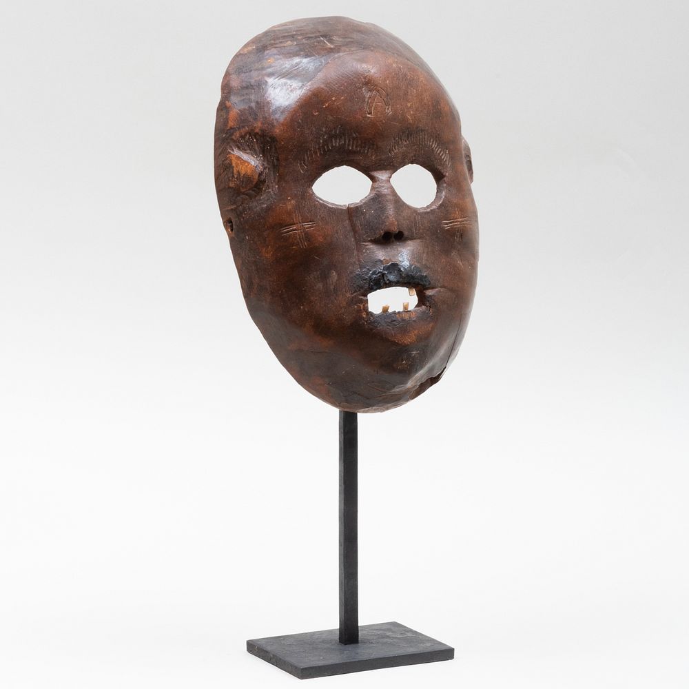 Appraisal: Nyamwezi Carved Wood Mask Tanzania x x in overall Height