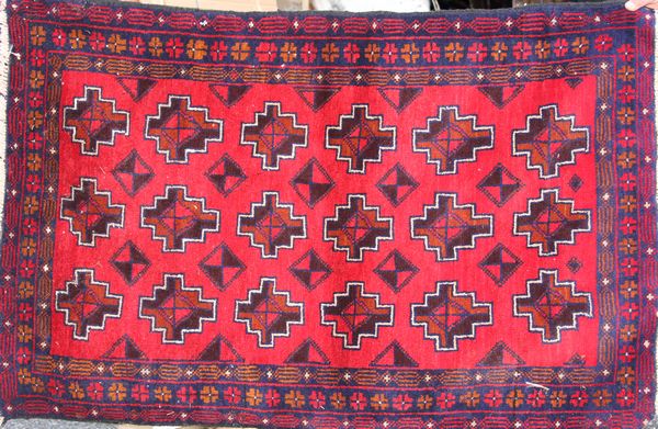 Appraisal: Tribal rugTribal rug ' x ' EST