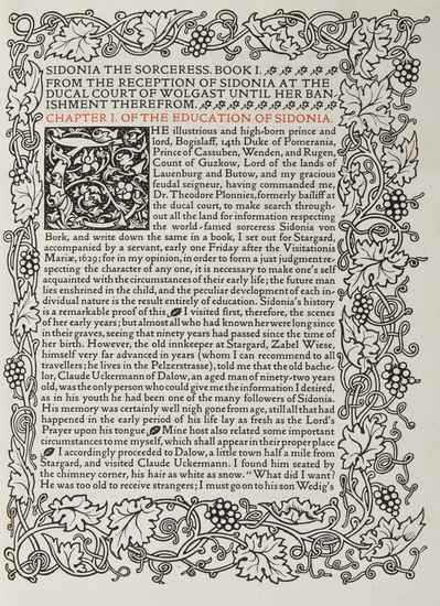 Appraisal: Kelmscott Press - Meinhold William Sidonia the Sorceress translated by