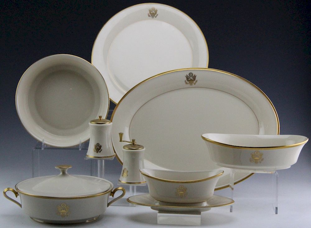 Appraisal: Lenox Congressional Porcelain Serving Pieces Lenox porcelain serving pieces Features