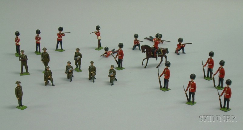 Appraisal: Three Sets of Britains Lead Soldiers eight pieces of set