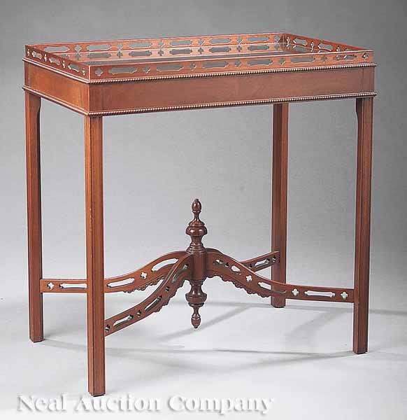 Appraisal: A Mahogany Tea Table in the Charleston Chippendale Taste by