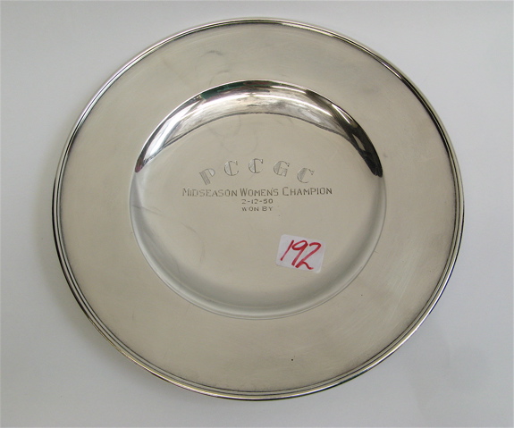 Appraisal: A TIFFANY CO STERLING PRESENTATION TRAY c The round tray