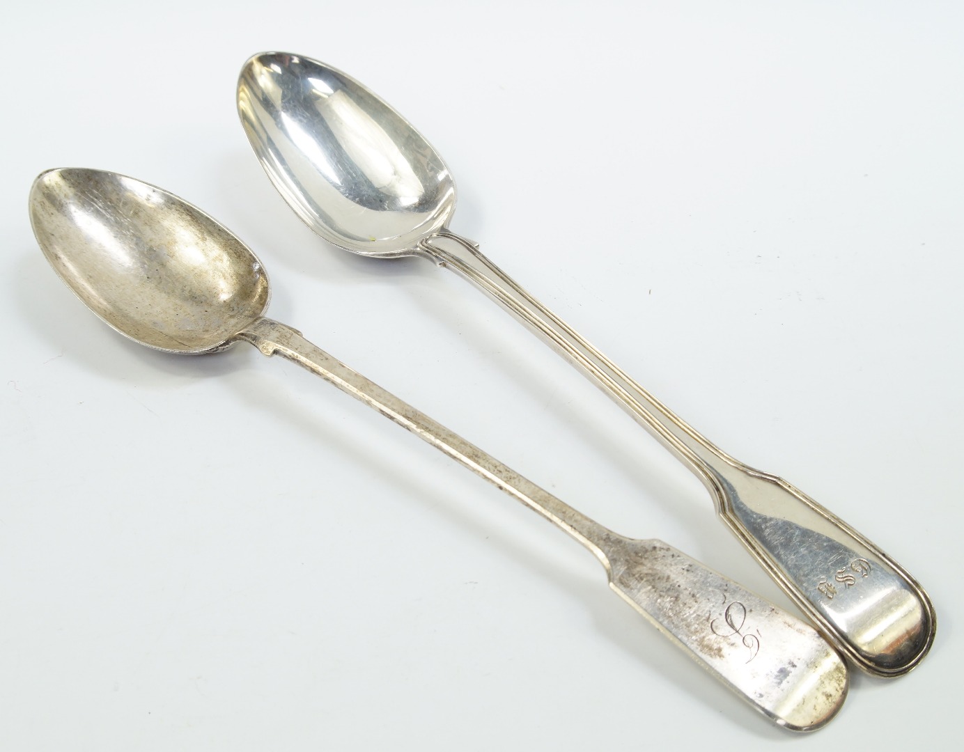 Appraisal: A Victorian silver basting spoon decorated in the fiddle and