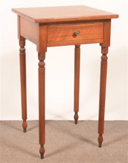 Appraisal: Pennsylvania Sheraton Cherry One Drawer Stand - h x square