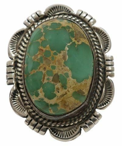 Appraisal: Native American sterling silver ring Cecil Atencio Dine Navajo b