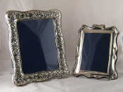 Appraisal: A large silver faced photo frame x cm Sheffield together