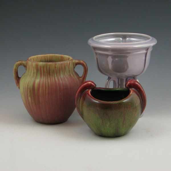 Appraisal: Three Weller vases including Fruitone Turkis and Luster All are