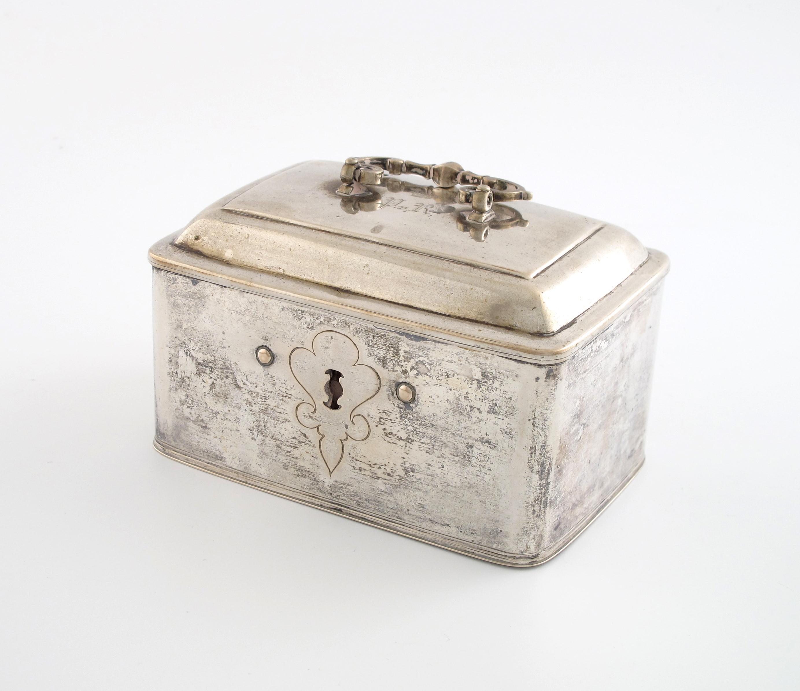 Appraisal: A th century German silver sugar box