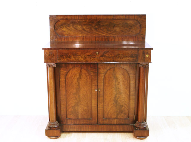 Appraisal: A Victorian mahogany chiffonier the rectangular shaped back above rectangular