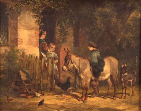 Appraisal: WILLIAM SHAYER - BRITISH Signed Oil on Canvas Figures with