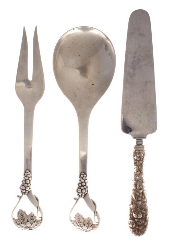 Appraisal: An American Sterling Silver Serving Set Whiting comprising a fork