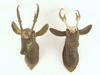 Appraisal: GAME HEADS - Pair of deer head form ring toss