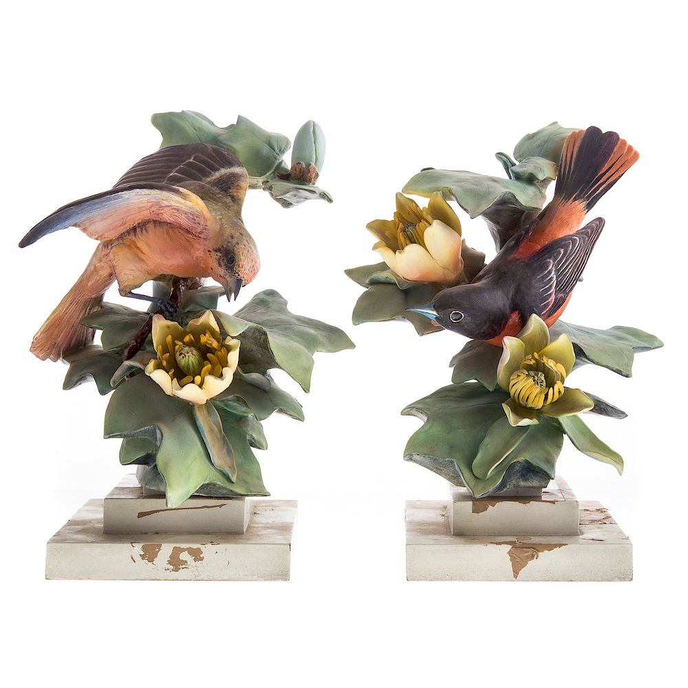 Appraisal: Pair Royal Worcester Baltimore Orioles by Doughty highly detailed painted