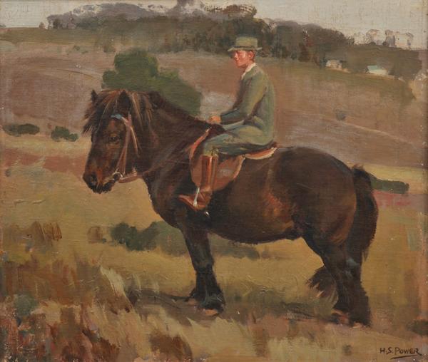 Appraisal: HAROLD SEPTIMUS POWER - Gentleman on a Shetland oil on