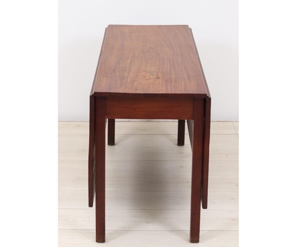 Appraisal: Large mahogany drop-leaf table circa h x w x l