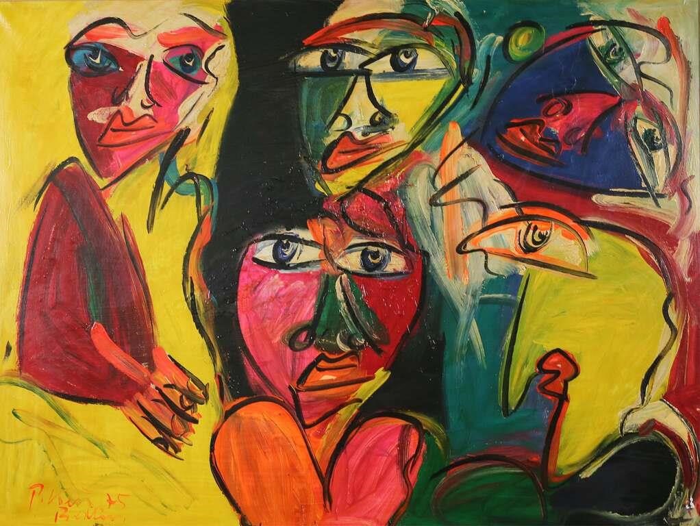 Appraisal: Peter Robert Keil German - Oil on canvas faces Signed