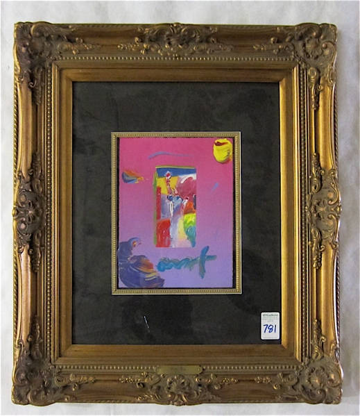 Appraisal: PETER MAX MIXED MEDIA New York born Standing Liberty hand