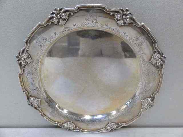 Appraisal: STERLING Gorham Sterling Tray A great quality tray ''A M