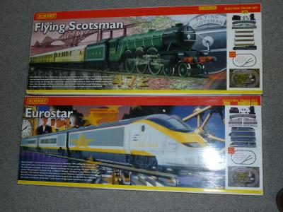 Appraisal: Two Hornby train sets R Euro-Star and The Flying Scotsman