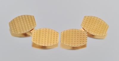 Appraisal: A Pair of k Gold Cufflinks k yellow gold cufflinks