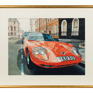 Appraisal: Bruce McCombs American b Ferrari GT watercolor on paper signed