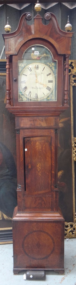 Appraisal: A th century oak thirty day longcase clock with three