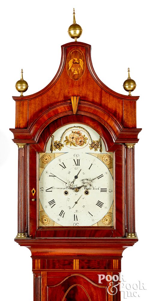 Appraisal: New York Federal mahogany tall case clock New York Federal