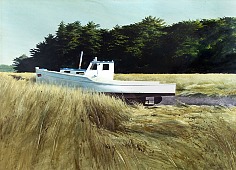 Appraisal: Thomas Crotty Boat in Fieldwatercolor on paper x sight in