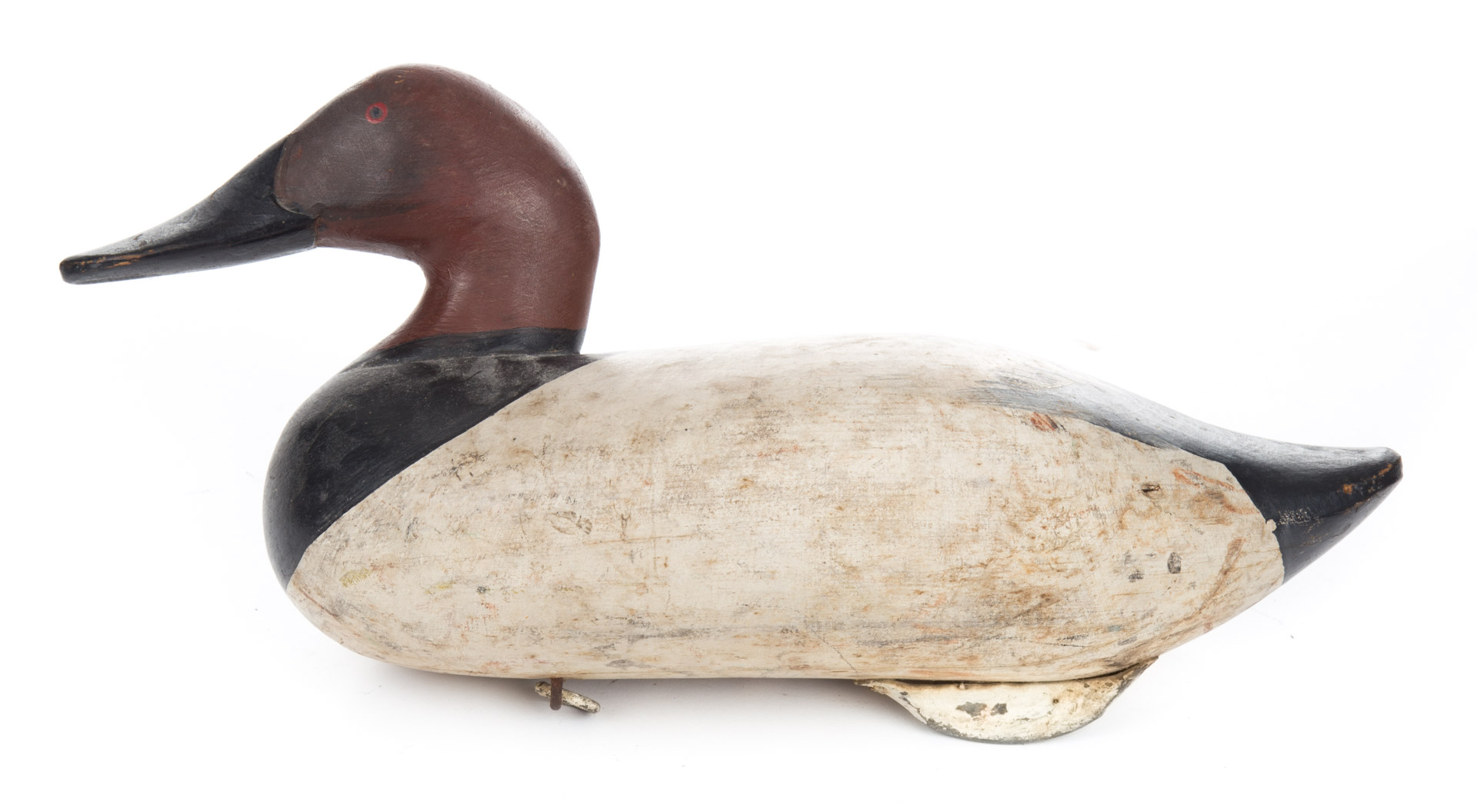 Appraisal: R Madison Mitchell duck decoy signed and dated Condition Very