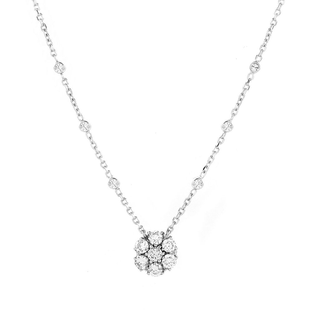 Appraisal: ct TW Diamond and K Gold Necklace Approx Carat TW