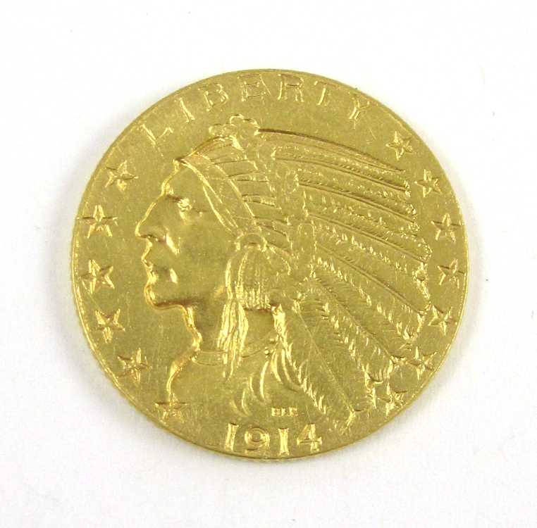 Appraisal: U S GOLD COIN Indian head variety -D