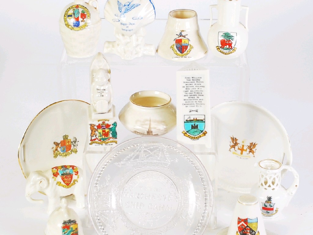 Appraisal: COLLECTION OF MINIATURE CRESTED CHINA including FOUR PIECES OF GOSS