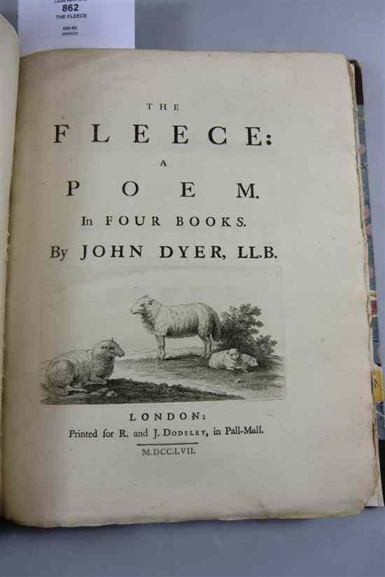 Appraisal: DYER J THE FLEECE A POEM IN FOUR BOOKS first