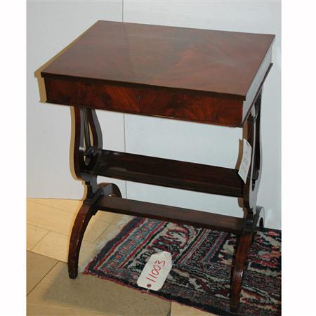 Appraisal: Regency Style Mahogany Work Table Estimate -