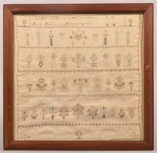 Appraisal: Berks Co PA Cross Stitch Sampler Berks Co PA Cross