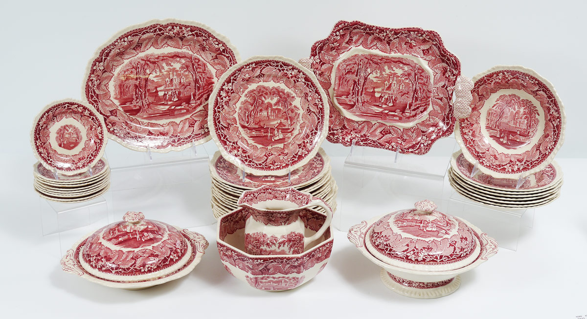 Appraisal: MASON'S VISTA IRONSTONE CHINA Approx pieces in the Vista pattern