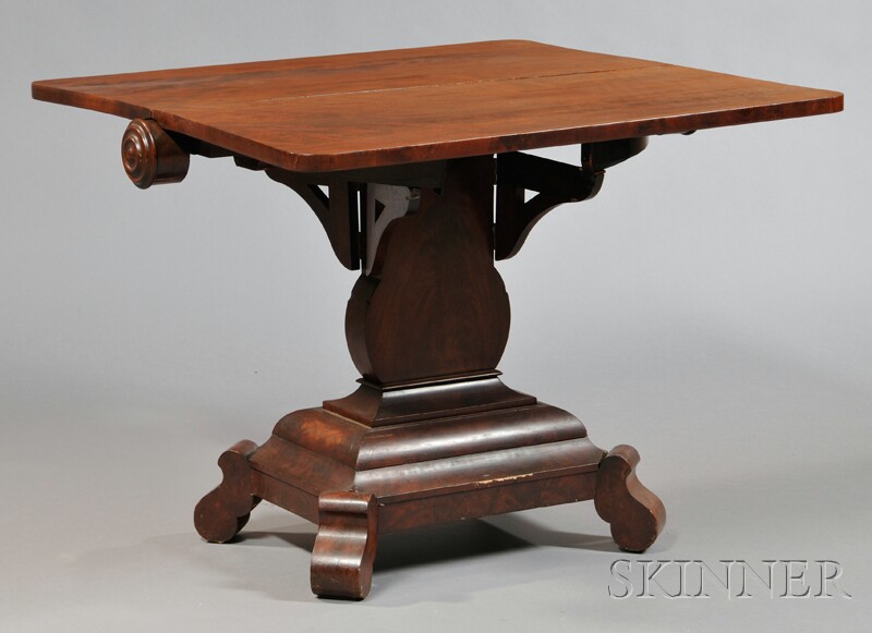 Appraisal: Classical Mahogany and Mahogany Veneer Folding Table possibly Boston c