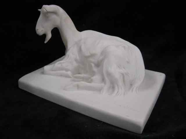 Appraisal: Bisque Porcelain Figurine of a Goat at Rest signed A