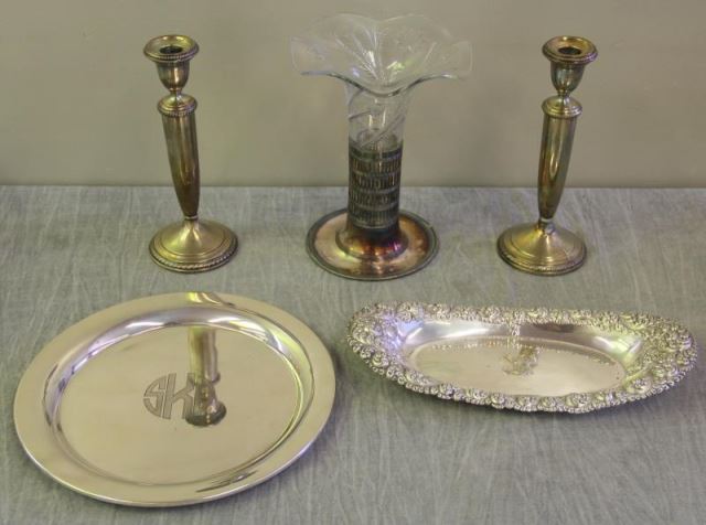 Appraisal: STERLING Miscellaneous Silver Grouping Includes a pair of Redlich Company