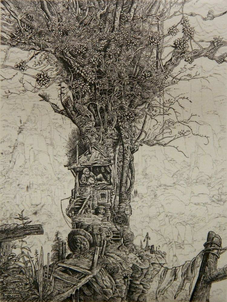 Appraisal: Philippe Mohlitz engraving Philippe Mohlitz French - - ''L'Anachorete''- engraving