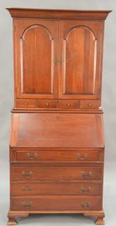 Appraisal: Cherry Chippendale style secretary desk Pennsylvania House ht in wd