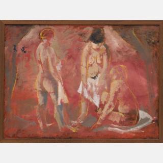 Appraisal: Harold Cohn - Three Nudes Oil on canvas Unsigned H