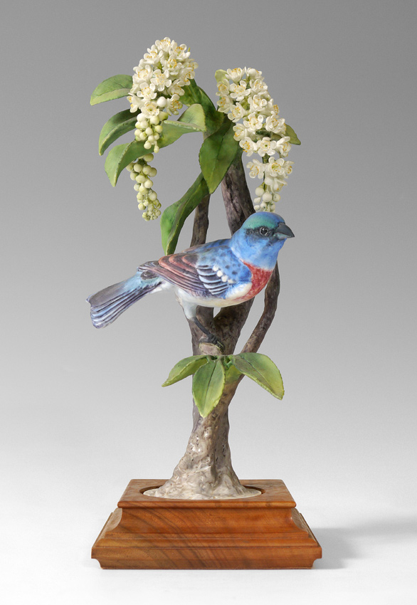 Appraisal: ROYAL WORCESTER DOROTHY DOUGHTY BIRDS LUZULI BUNTING PASSERINA AMOENA With