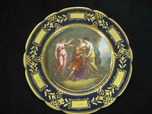 Appraisal: Royal Vienna Handpainted Porcelain CabinetPlate ''Grorien'' four maidens in the