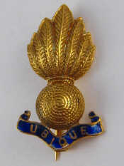 Appraisal: A carat gold and enamel Royal Artillery brooch by Garrard