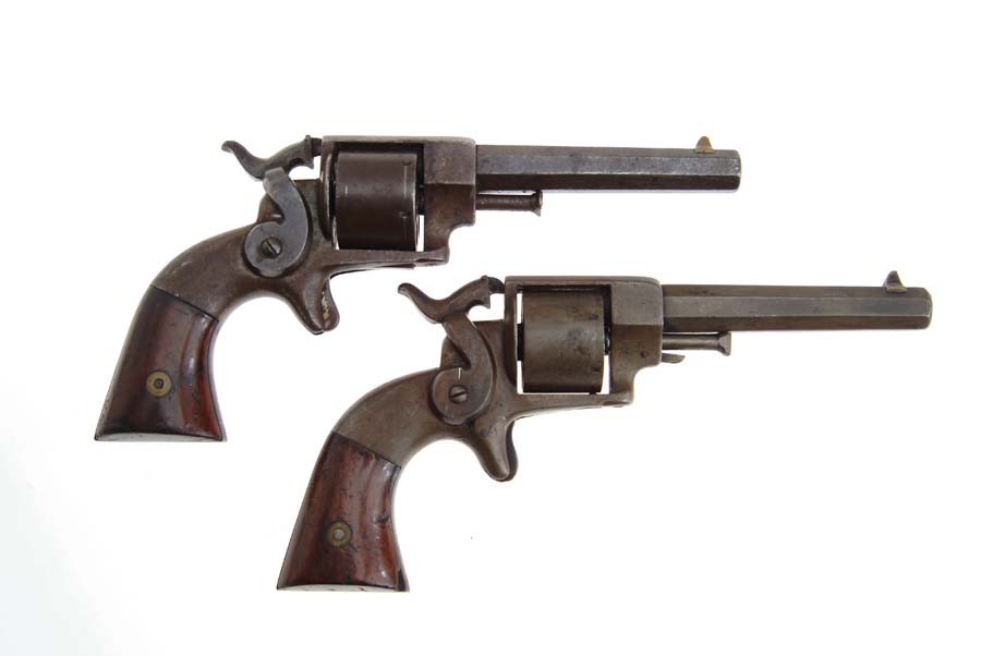 Appraisal: LOT OF TWO ALLEN WHEELOCK SIDE HAMMER RIM FIRE REVOLVERS