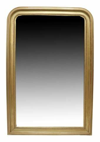 Appraisal: French Charles X giltwood mirror th c giltwood frame with